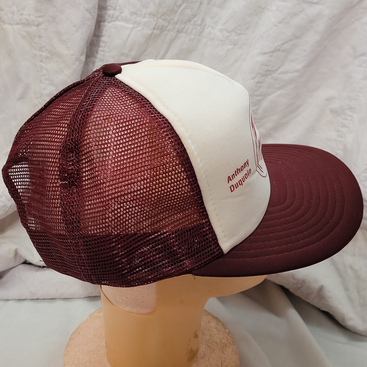 Casquette Trucker Vintage Blanche Derby Roddenberrys Fine Quality Foods - Années 70/80 USA - état Doux