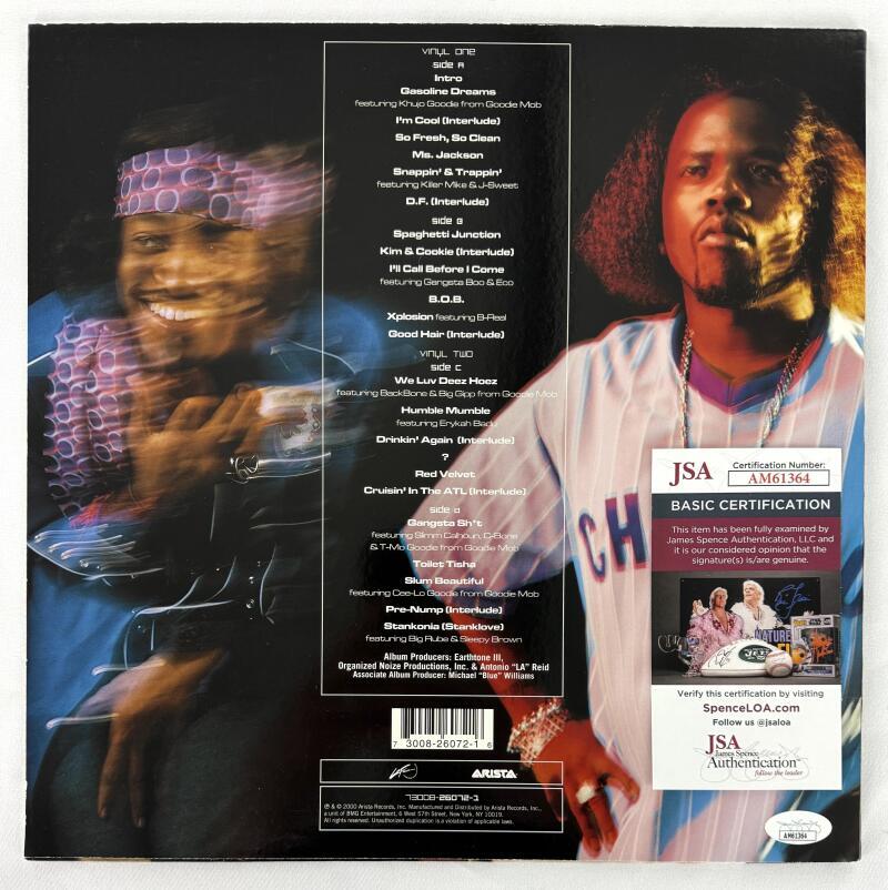 Andre 3000 & Big Boi Outkast Signed Autograph Album Record LP