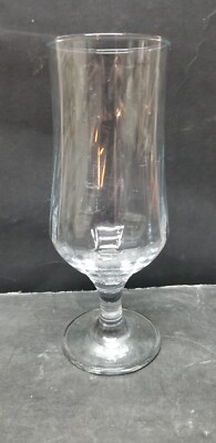 PASABAHCE TULIPE SHAPE BEER FOOTED OPTIC GLASS GOBLET 13 OZ
