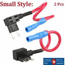 2 Pcs Car Fuse Holder Add a circuit SMALL TAP Adapter ATM Blade Fuse Auto 12-24V