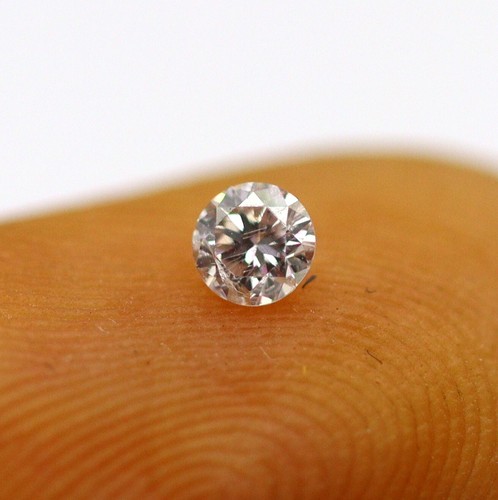 2.2 mm Loose Round Cut 100% Natural Diamond Light Pink Color Certified 0.065 Ct - Picture 15 of 19