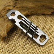 Mini EDC Multitool Allen Wrench Ratchet Screwdriver Tool Bottle Opener Portable