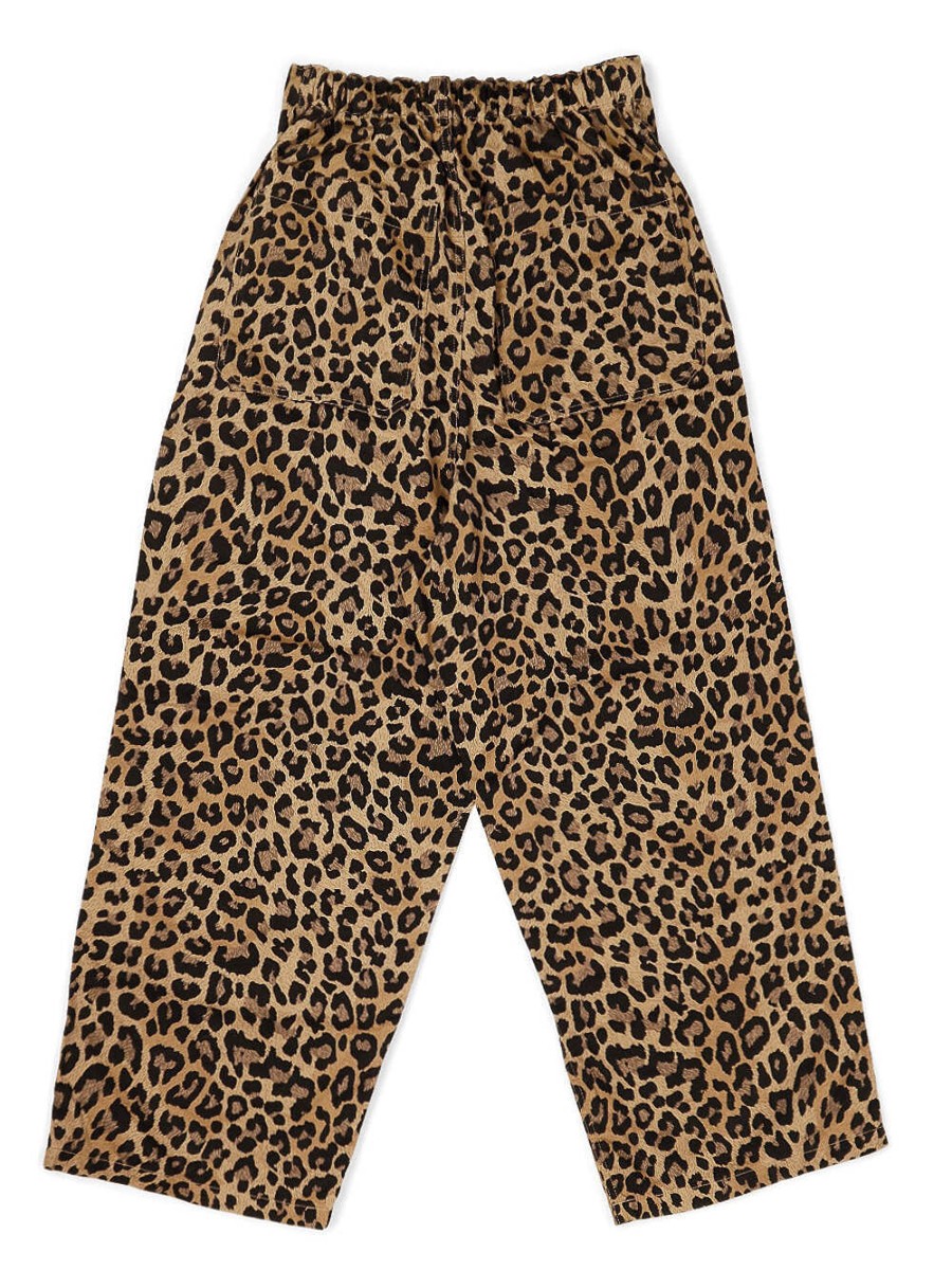 Kapital Cotton Herringbone Leopard Print W Knee Easy Baggy