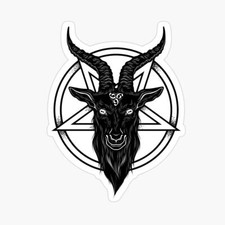 Black Baphomet Goat Sticker Decal Black Baphomet Goat Sticker Decal