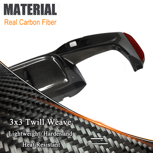 Se adapta a BMW G30 G38 M-SPORT carbono difusor trasero difusor trasero aleta divisor - Imagen 9 de 12