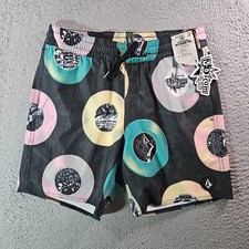 NWT Volcom Stoneys Board Shorts Swim Trunks Men Small Geometric Multicolor