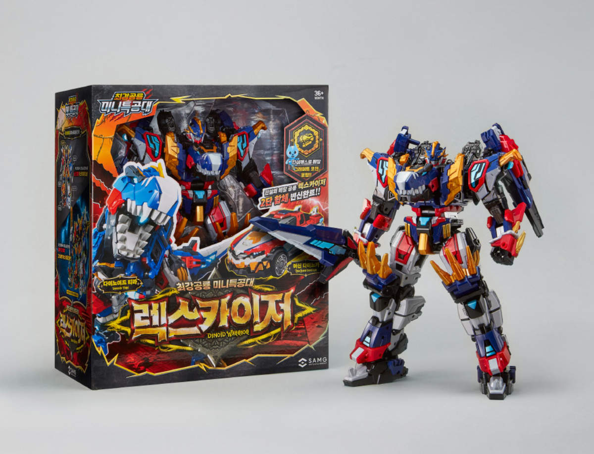 Miniforce 7 Dinoid Warrior Rex Kaiser Transformer Combination