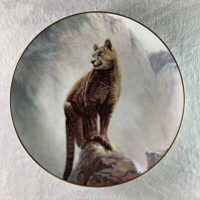 MOUNTAIN LION Plate Perillo's North American Wildlife Series