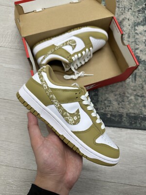 Nike Dunk Low Paisley Pack | Barley | Größe UK4 & UK6 | White Yellow Bandana