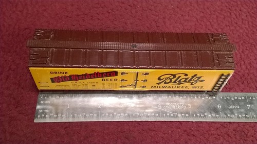 HO EARLY FLEISCHMANN METAL BLATZ BEER 40' BOX CAR #1428B - Picture 7 of 7