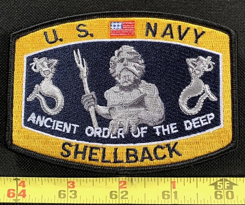 Toppa cappello ferro su cappello US Military Shellback King Nettuno Navy - Foto 3 di 4