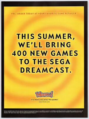 Vintage Print Ad 2000 Bleem! Sega Dreamcast PS1 Emulator Original Promo Poster