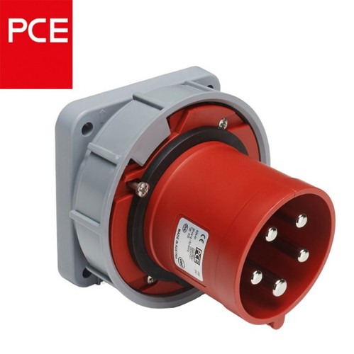 PCE CEE Inbouwtoestelcontactdoos recht 63A 4P 6h 100x100 IP67 | ET Electric