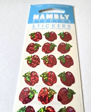 Vintage Sticker Sheet NIP Hambly Studios Prismatic Apples