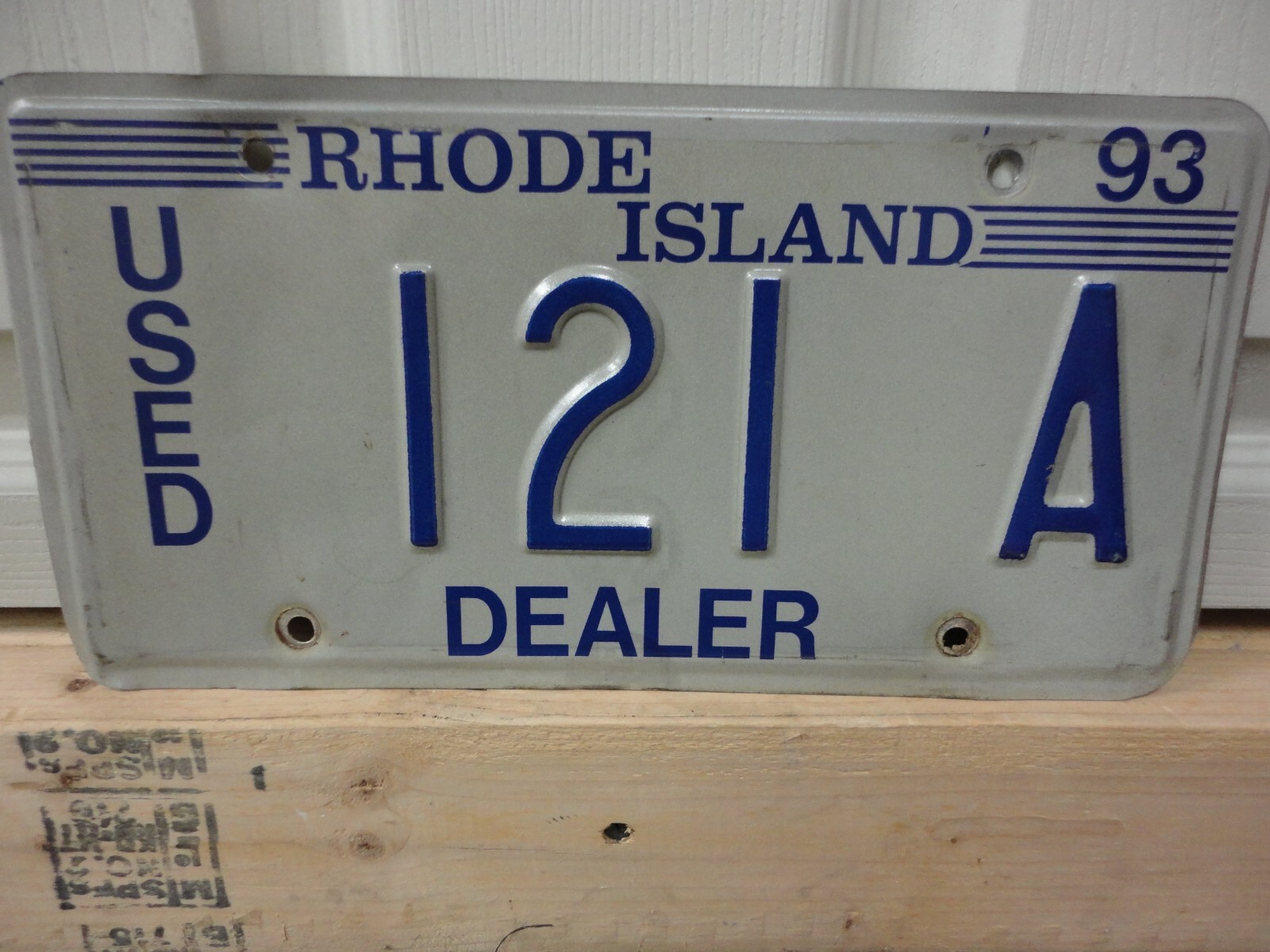 Rhode Island Used car Dealer Plate 121A (1993) eBay
