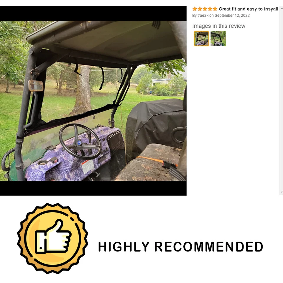 Parabrisas delantero mula KEMIMOTO para Kawasaki Mule Polaris Ranger 2002-2008 78627 Foto 4 de 4