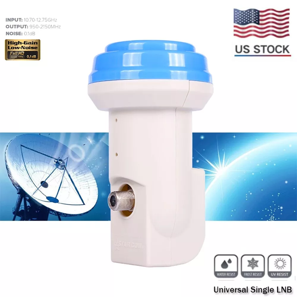  FTA Universal Ku Band LNB, Single, 0.1dB Satellite