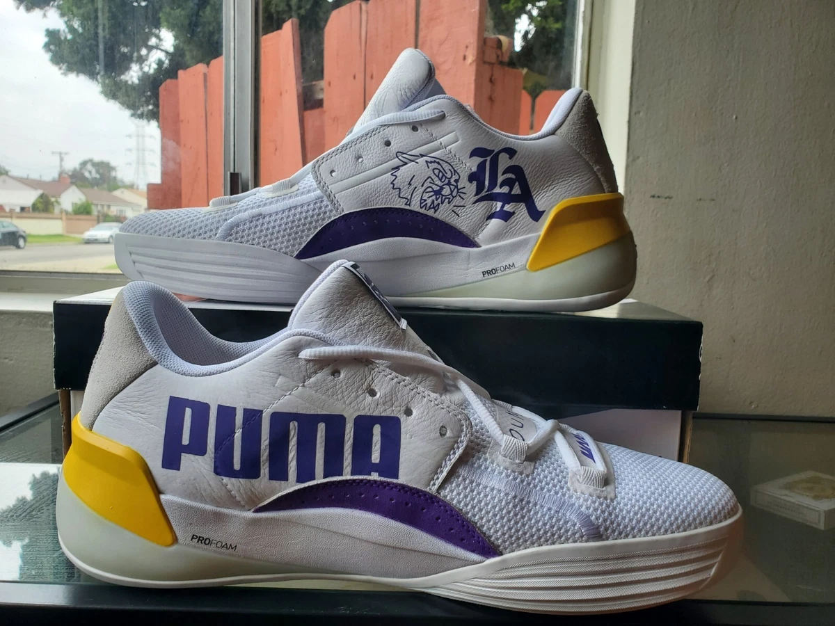 Puma clyde clearance lakers