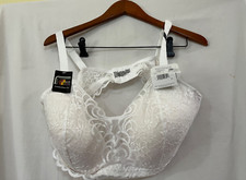 Bali Womens Beautifully You Lace Comfort Wireless Bra White U pick Sizes New