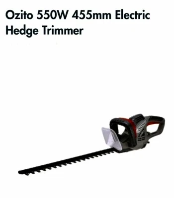 ozito 550w 455mm electric hedge trimmer
