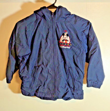Walt Disney Boys S Windbreaker Jacket Mickey Jersey Navy Embroidered