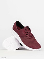 Supra Noiz Red Harmonic Light Grey Burgandy White Mens Skater Shoes Trainers 