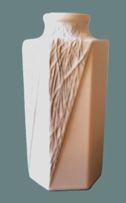 ROSENTHAL  Vase Studio linie WIE NEU TOP ZUSTAND Keramik Reliefdekor hellbeige
