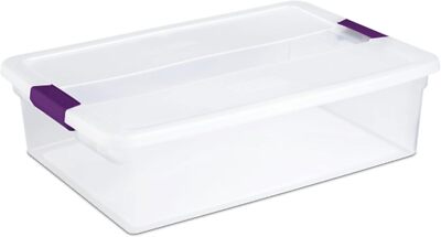 Sterilite 18-Pack ClearView Latch Storage Box Plastic Stackable Bin W/ Lid, 32Qt