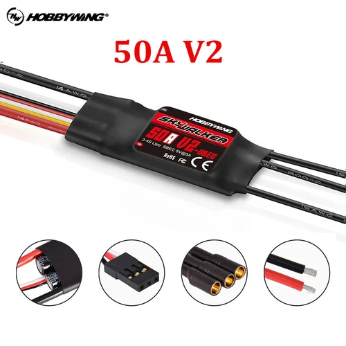 Hobbywing Skywalker 30A 40A 50A 60A 80A V2 ESC 3-6S Speed Control for RC Model - Picture 24 of 26