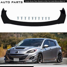 For Mazda 3 Mazdaspeed3 Front Bumper Lip Body Spoiler Splitter Gloss Black