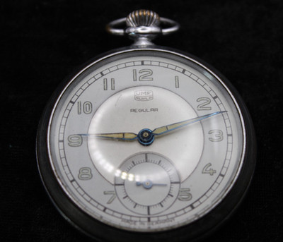 Vintage Herren Taschenuhr Mechanisch Ruhla an Bastler (überzogen)