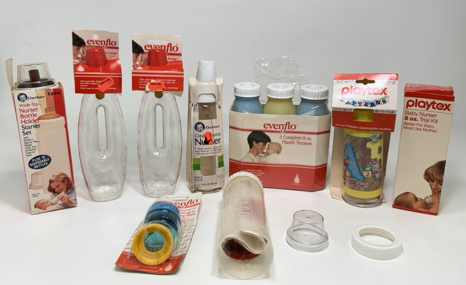 Huge Lot NEW VTG Nursing Bottles / Nursers - Evenflo, Gerber, Playtex Patterns
Opens in a new window