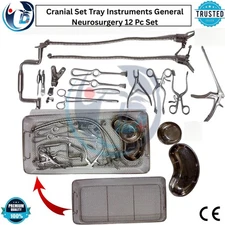 Cranial Set Tray Instruments General Neurosurgery 12 Pcs Complete Surgical Set