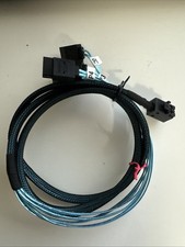 Used Mini SAS SFF-8643 to 4 SATA Connectors Breakout Cable 1m/3 Ft