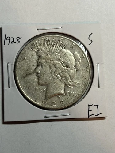 1928 S Peace Silver Dollar VF Better Date San Francisco Mint