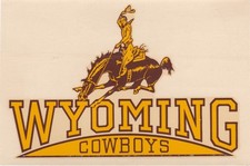 Wyoming Cowboys 12x8in Metal Sign Bucking Bronco University Home Decor