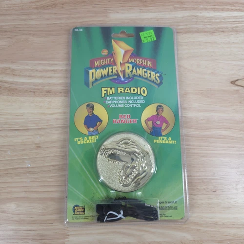 VTG MMPR Red Ranger FM Radio 1994 Mighty Morphin Power Rangers SEALED NOS