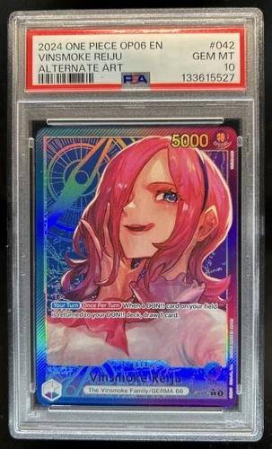 2024 One Piece Wings of Captain Vinsmoke Reiju Leader Alt Art #OP06-042 PSA 10