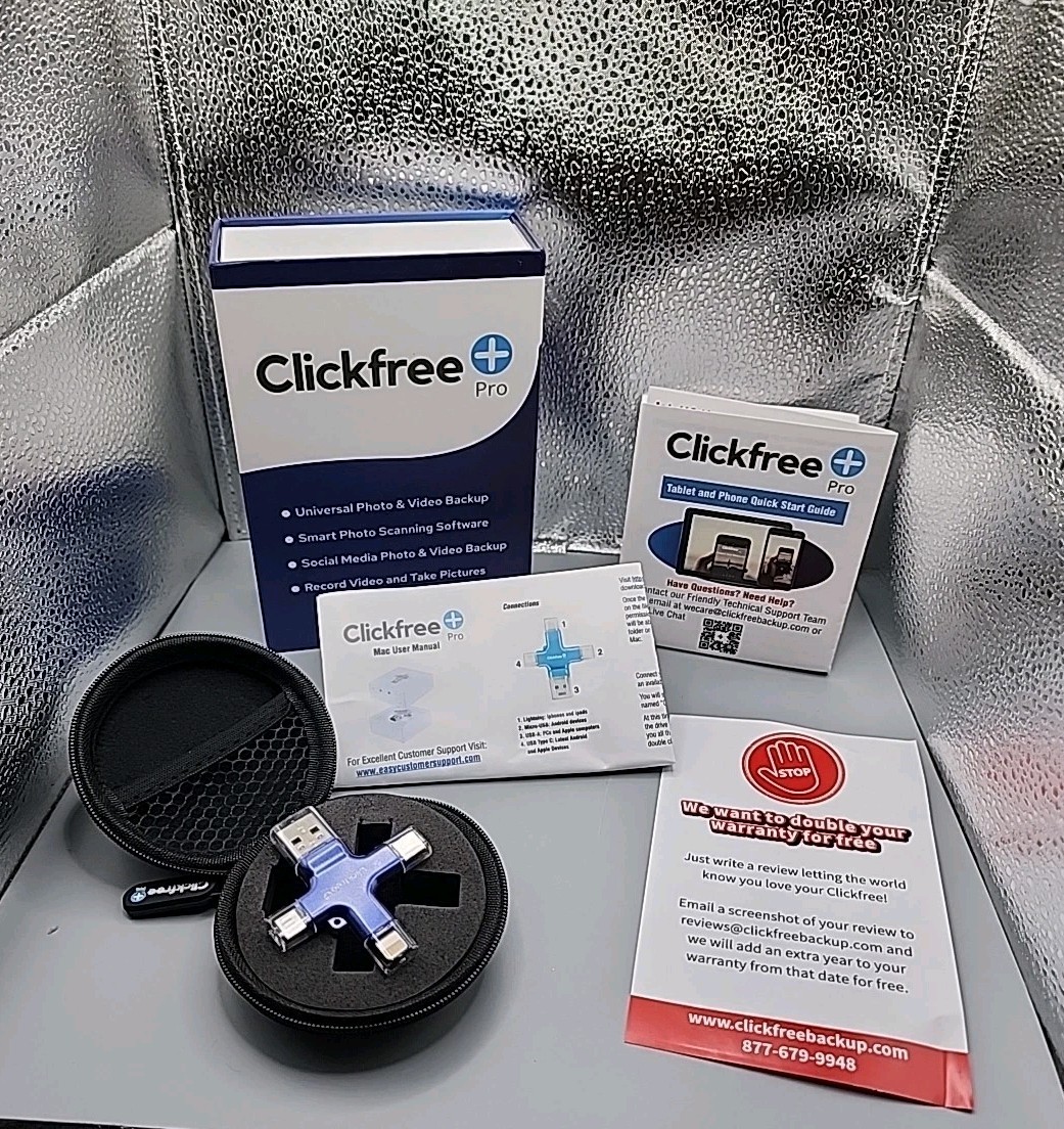 ClickFree Pro 250GB Deep Purple Photo Video Saver Android iOS CF002 | eBay