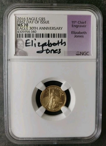 2016 $5 1/10oz Gold American Eagle NGC MS70