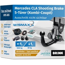 ANHÄNGERKUPPLUNG für Mercedes CLA Shooting Brake ab 19 v. abne. BRINK +ES JAEGER