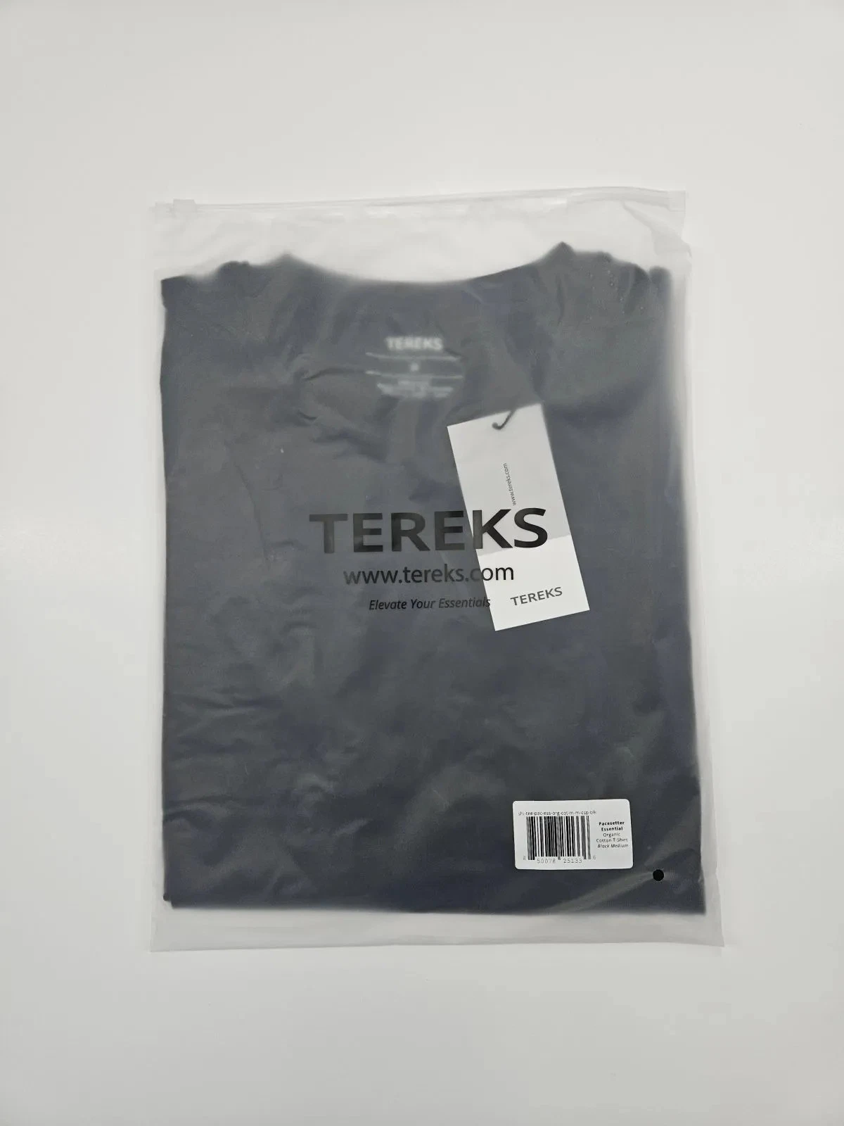 Men's Bamboo Organic Cotton T-Shirt Crew Neck Moisture Wicking Tee Black NWT - product detail image 7