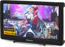 WIMAXIT 10,1" Tragbarer Monitor Full HD 1920x1080 IPS HDMI VGA PC Display