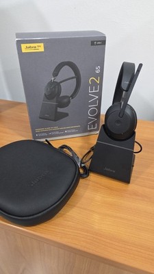 Jabra Evolve2 65 kabelloses Headset USB-C mit Ladestation, Bügelmikrofon