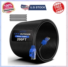 200FT Cat6 Ethernet Cable,In-Ground,Heavy Duty Direct Burial,24AWG CCA PatchCord
