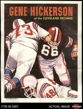 1970 Topps Football Posters #15 Gene Hickerson Browns-FB HOF Ole Miss 5 - EX