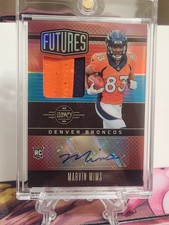 MARVIN MIMS 2023 Panini Legacy - Futures Patch Autographs Ruby /100 