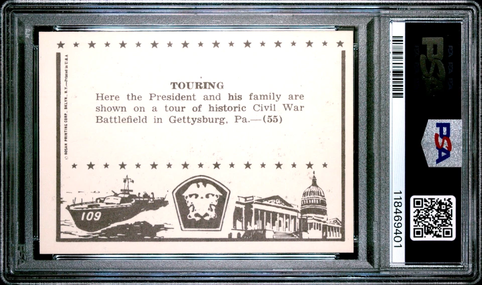 PSA 9 1963 Rosan John F Kennedy Jackie O Jacqueline Onassis #55 Rookie Card 60s - Image 3 of 3