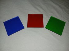 Ilford Style Split Grade 2.5x2.5" Blue/Green/ Contrast Filters 1x Red 3 Total