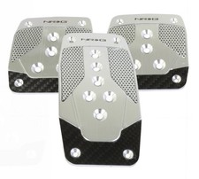Nrg Innovations Pdl-400sl Silver Aluminum Sport Pedal With Black Carbon Finish
